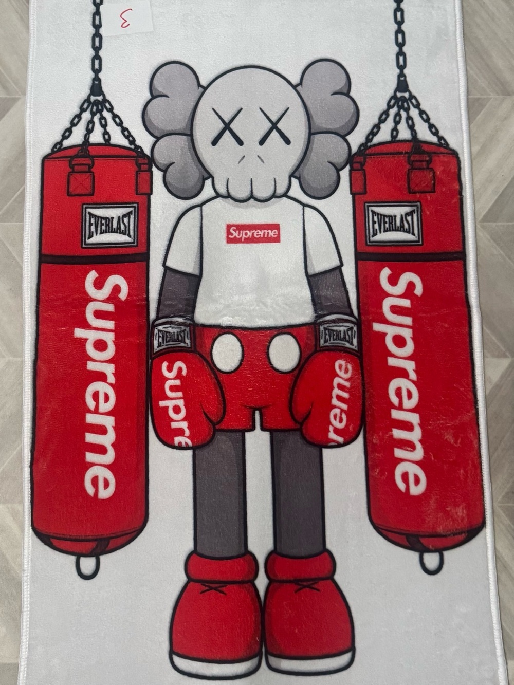 Supreme x Everlast KAWS Boxing Character Rug - 32x20 IN. TUFTED PLUSH